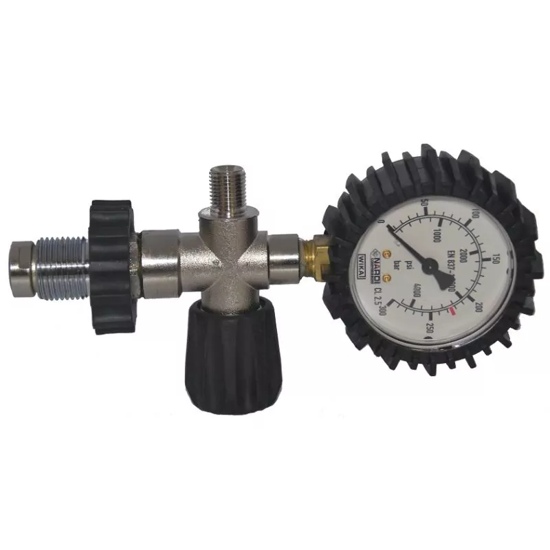 Robinet de gonflage 225 bars avec manomètre
