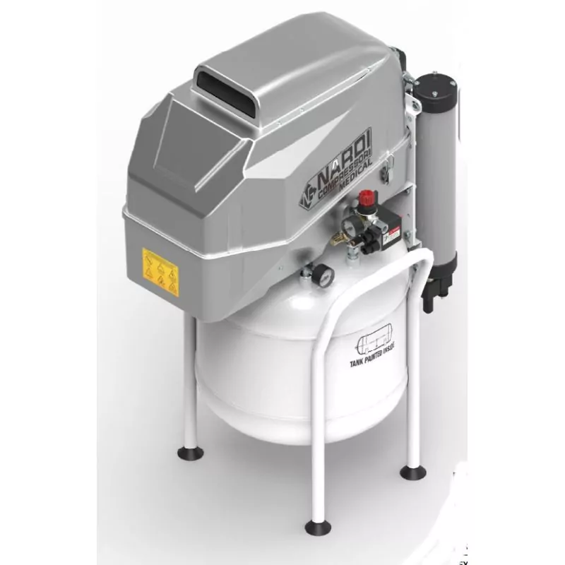 Compresseur dentaire 2D 50 litres 2 CV  capot insonorisé